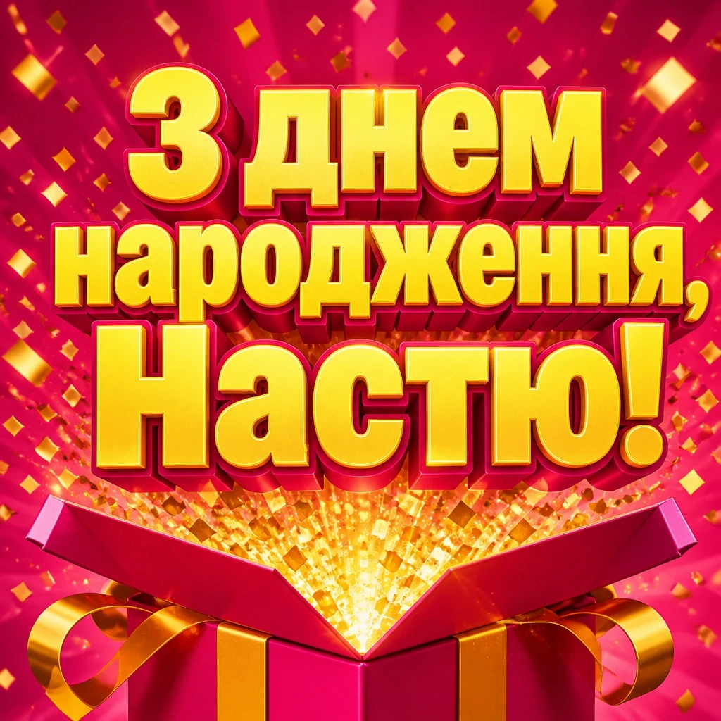 з днем народження настя