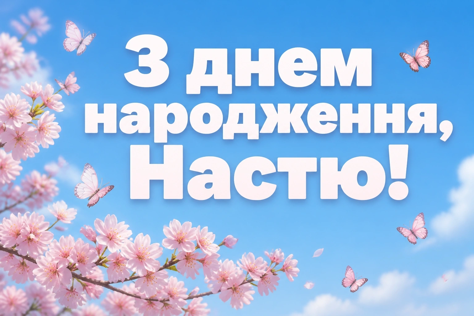 з днем народження настя