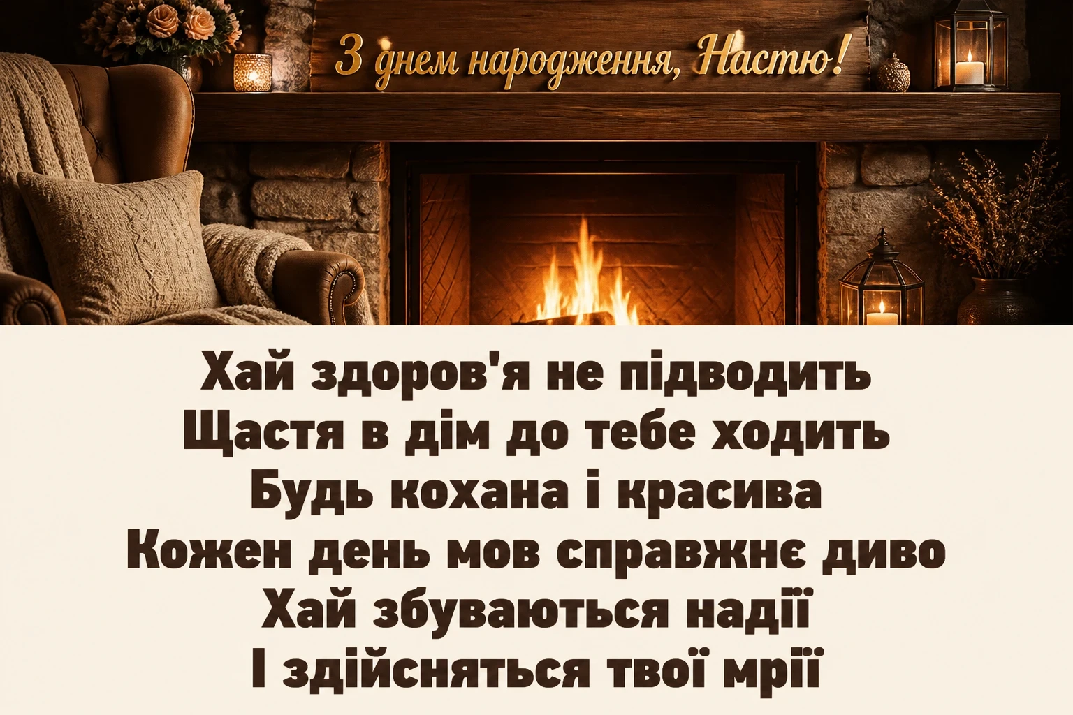 з днем народження настя