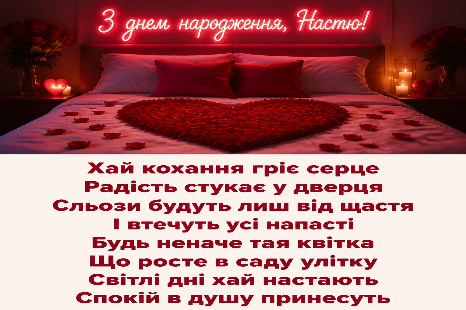 з днем народження настя