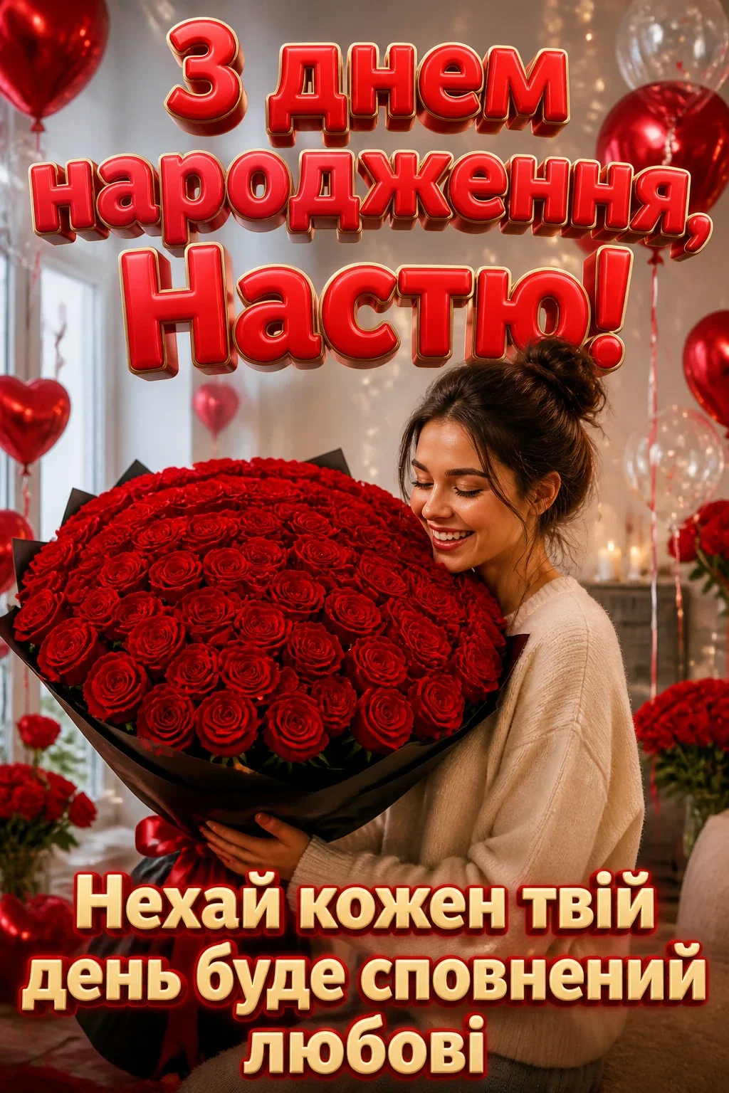з днем народження настя