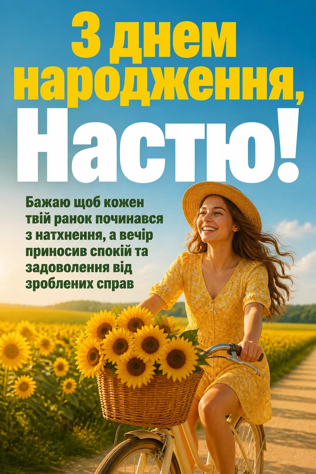 з днем народження настя