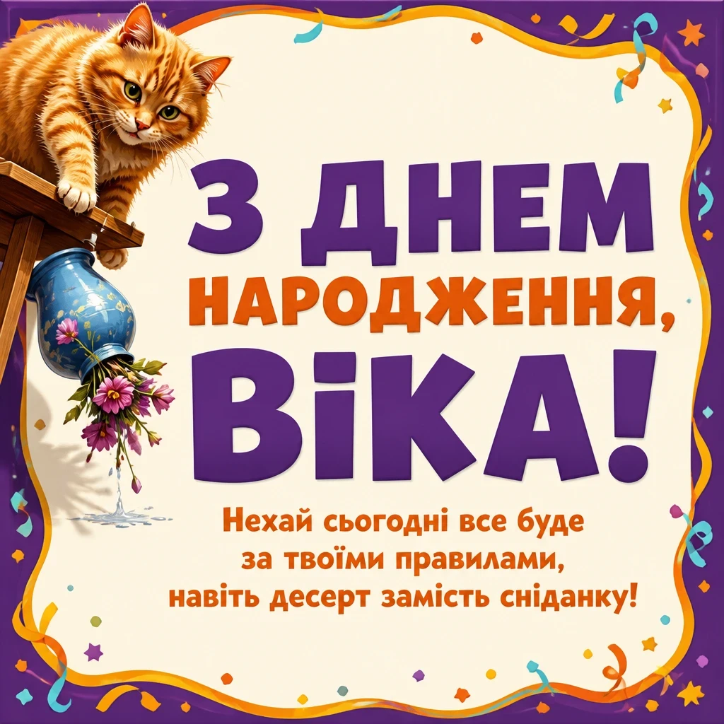 з днем народження віка