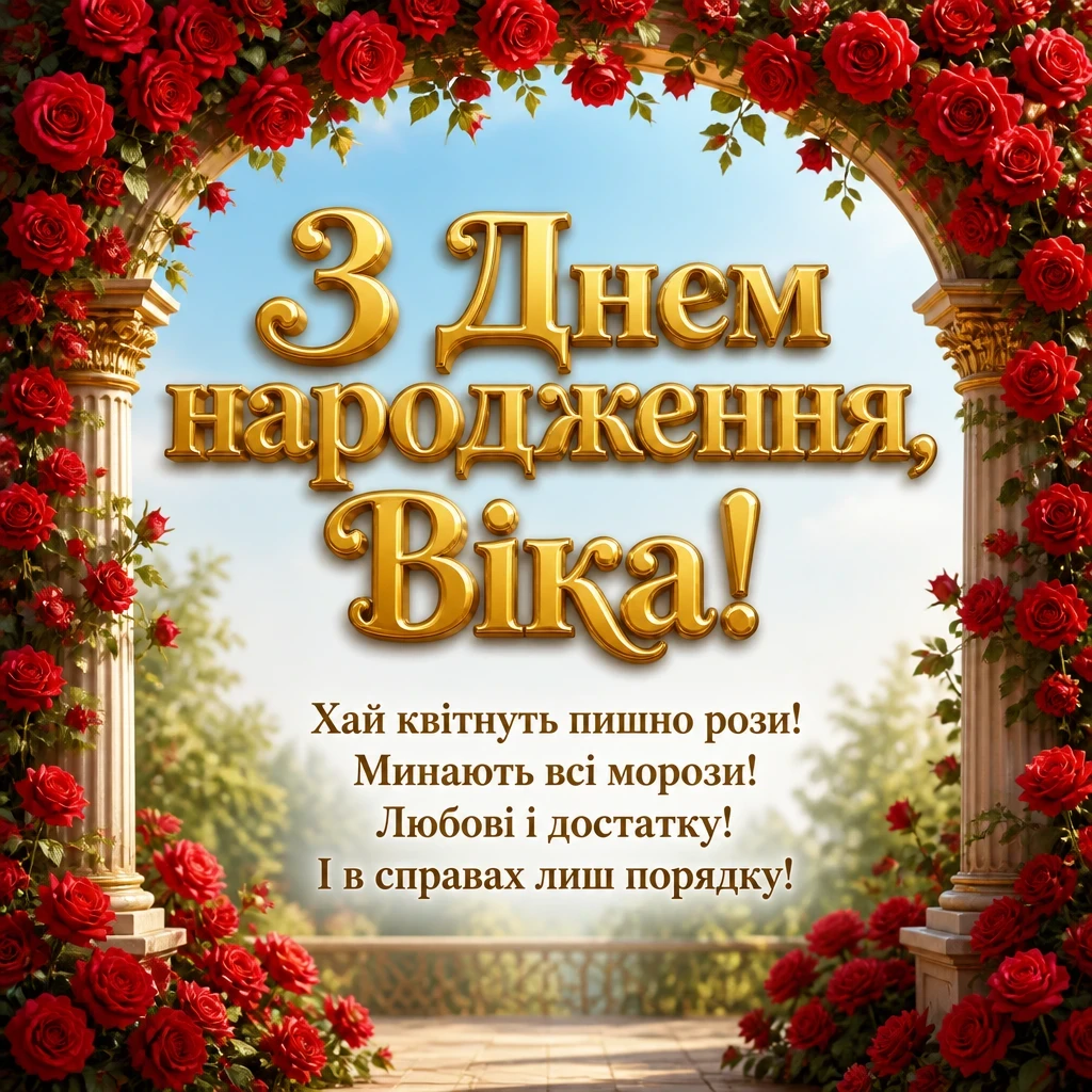 з днем народження віка