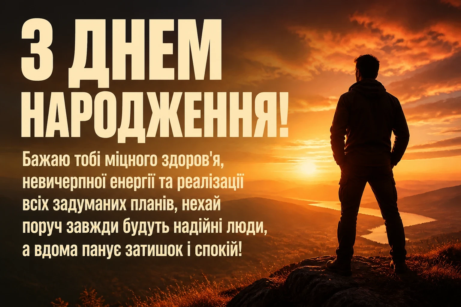 чоловікові чоловіків привітання з днем народження мужчині