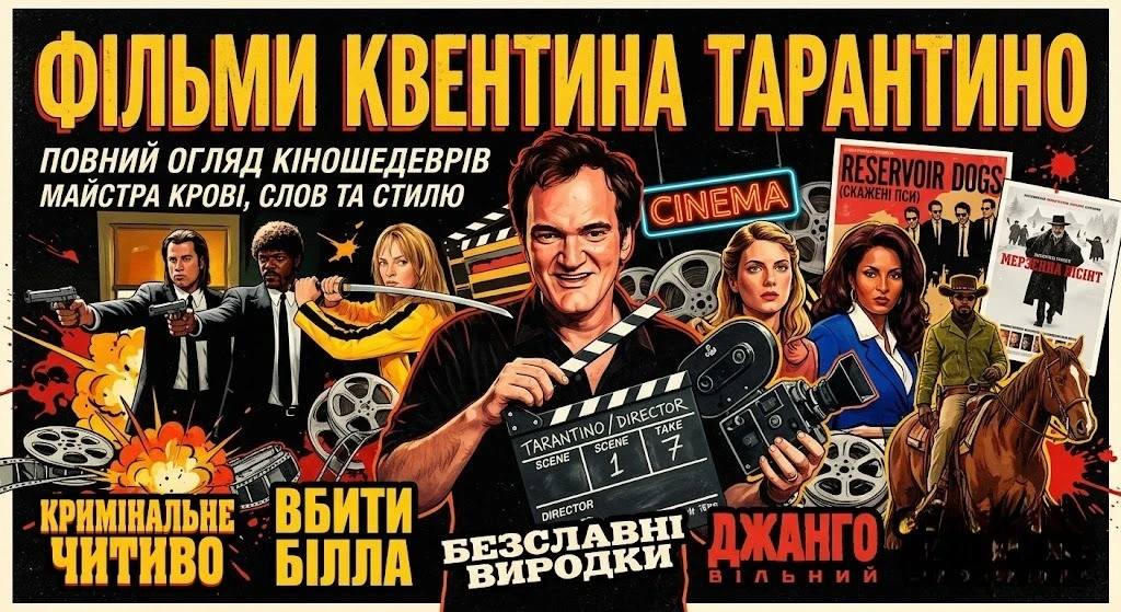 Фільми Квентіна Тарантіно: повна добірка з рейтингами