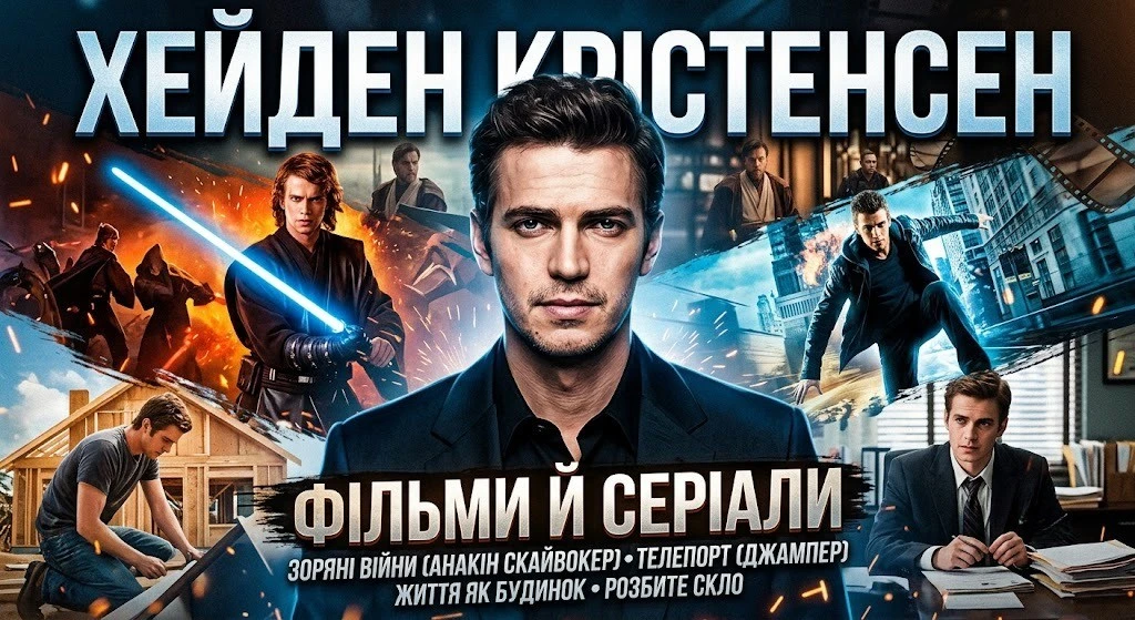 Фільми й серіали Хейдена Крістенсена: від дебюту до сьогодні