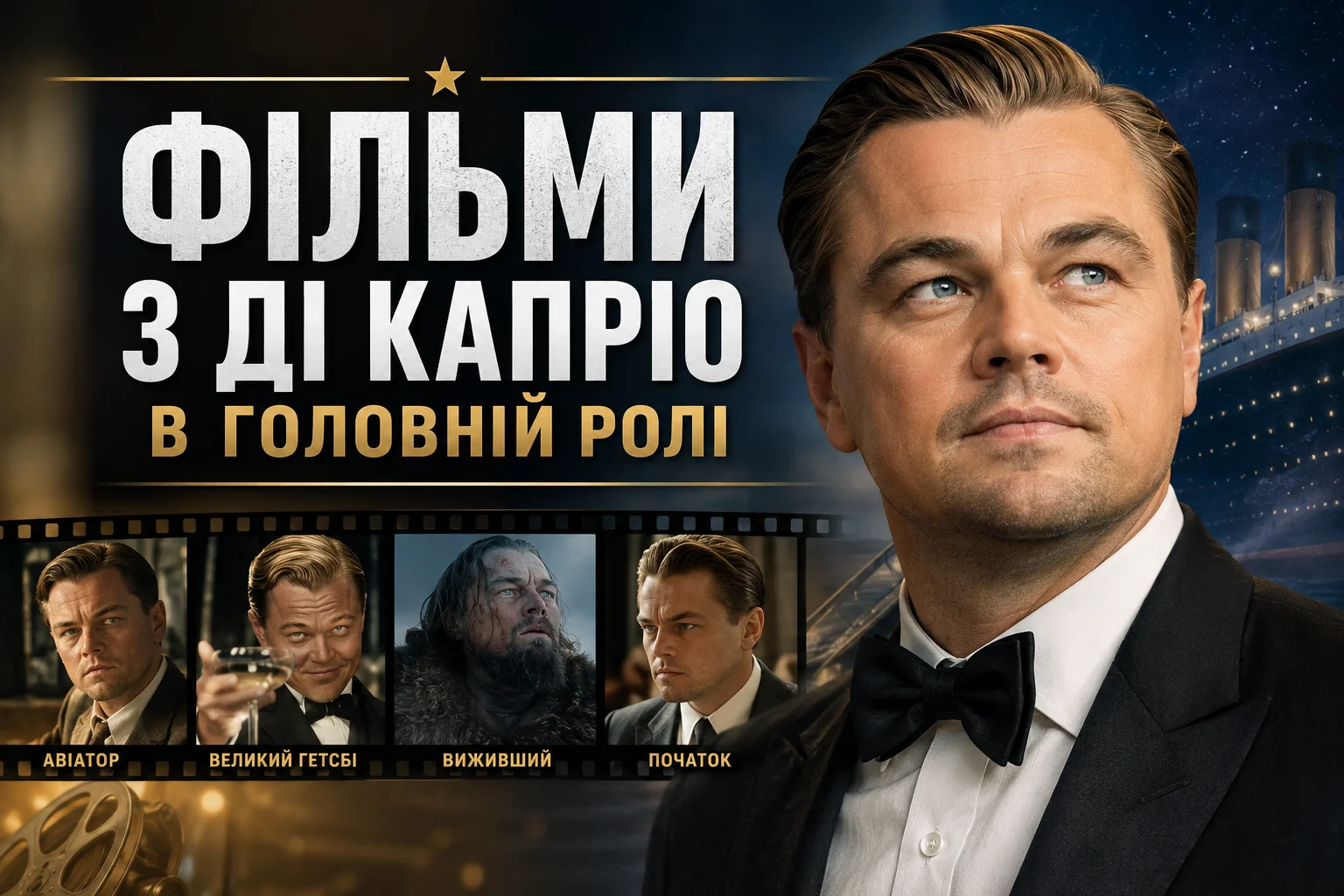 Повний список фільмів з Ді Капріо в головній ролі